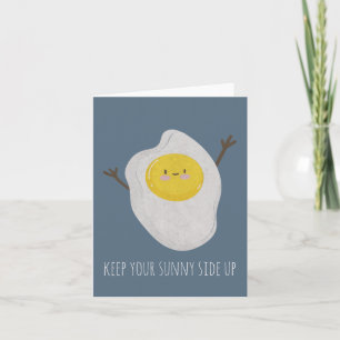 Cute Customizable Sunny Side Up Note Card