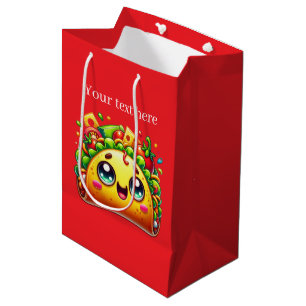 Cute customizable taco party medium gift bag