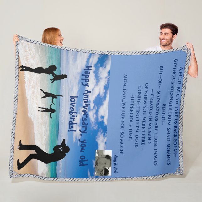 Cute customizable Throw Fleece Blanket (In Situ)