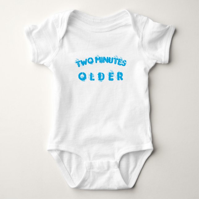 Cute Customizable Twin Baby Bodysuit (Front)