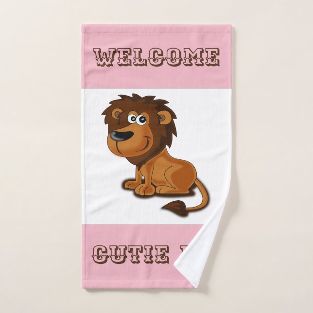 Cute Customizable Welcome Cutie Pie Hand Towel (Hand Towel)