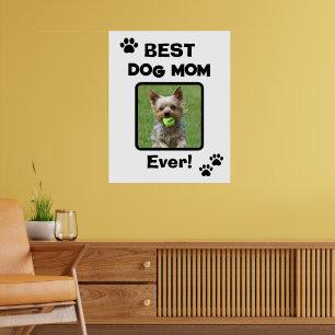Cute Customize Best Pet Dog Cat Mom Mum Ever Poster
