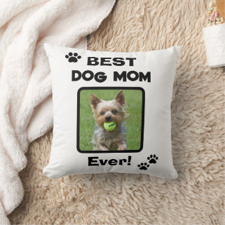 Cute Customize Best Pet Dog Cat Mom Mum Ever Throw Pillow