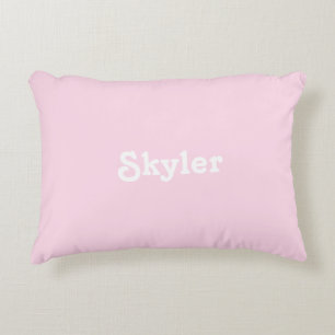 "cute" customize name - light pink accent pillow