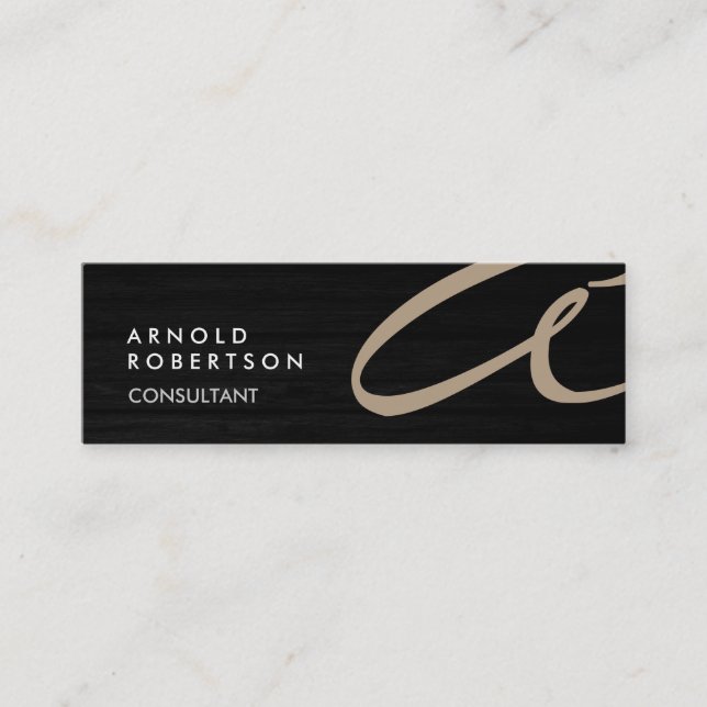 Cute Customize Text Grey Beige Trend Business Card (Front)