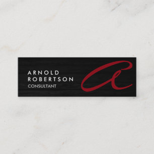 Cute Customize Text Grey Red Trendy Business Card