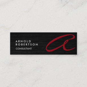 Cute Customize Text Grey Red Trendy Business Card
