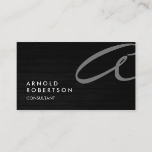 Cute Customize Text Grey Trendy Business Card