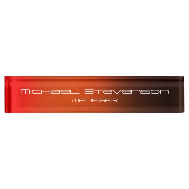 Cute Customize Text Professional Desk Nameplate (Front)