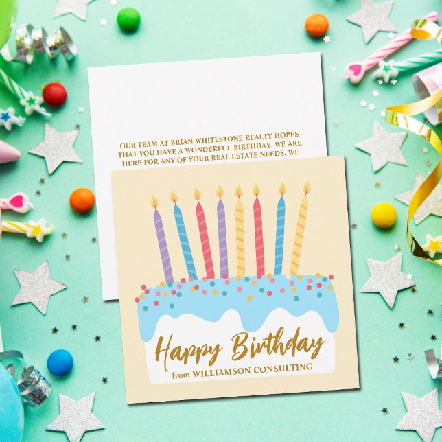 Cute Customized Business Happy Birthday Card (Creator Uploaded)