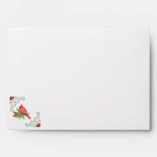 Cute Customized Christmas Redbirds Envelope