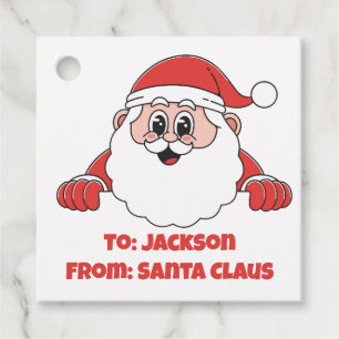 Cute Customized From Santa Claus Favour Tags