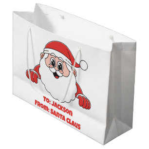 Cute Customized From Santa Claus Large Gift Bag