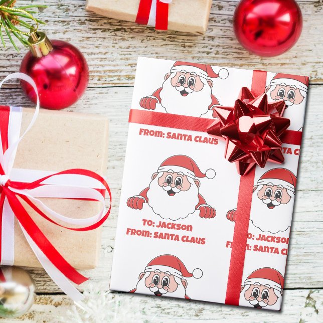 Cute Customized From Santa Claus Wrapping Paper (Creator Uploaded)