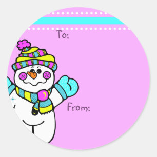 Cute Customized Snowman Gift Tags