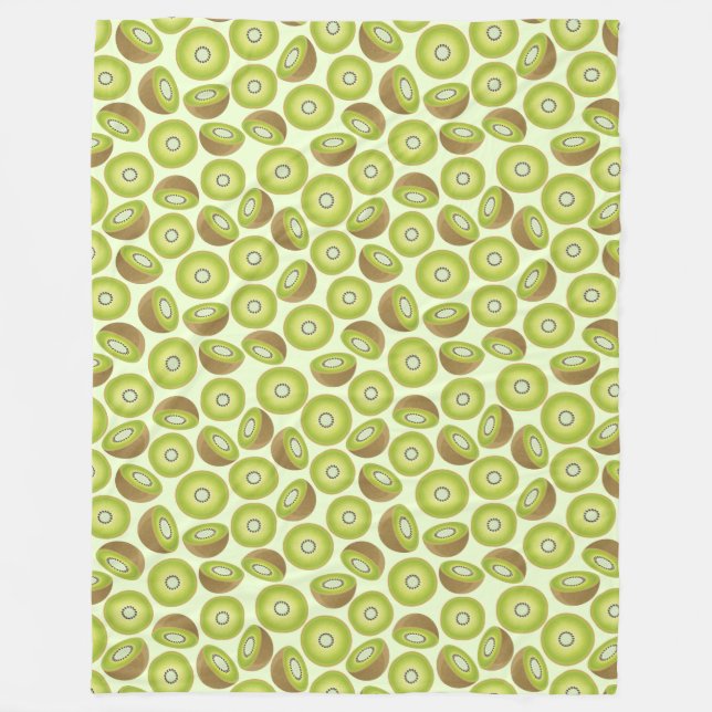 Cute Cut Kiwi Pattern Fleece Blanket (Front)