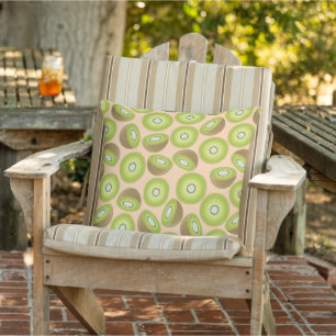 Cute Cut Kiwi Pattern Outdoor Pillow
