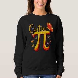 Cute & Cutie Pi Math Pie Butterfly Adorable Math Sweatshirt