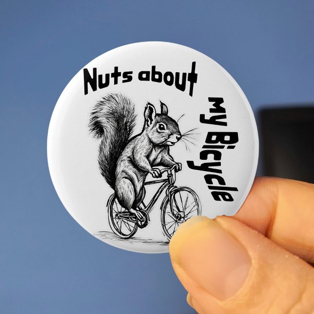 Cute cyclist Squirrel bicycle fun cycle gift 2 Inch Round Button (Creator Uploaded)