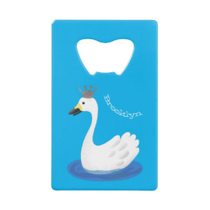 Cute cygne blanc avec dessin de la couronne