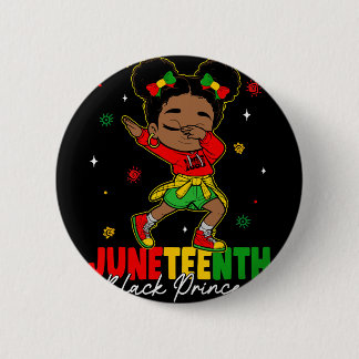 Cute Dabbing Black Girl Toddler Black Princess Jun 2 Inch Round Button