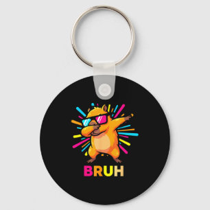 Cute Dabbing Capybara Funny Animal Meme Capy Lover Keychain