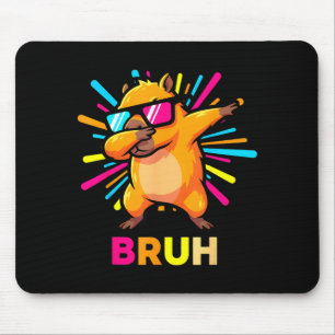 Cute Dabbing Capybara Funny Animal Meme Capy Lover Mouse Pad