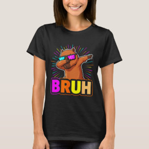 Cute Dabbing Capybara Funny Animal Meme Capy Lover T-Shirt