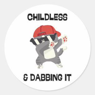 Cute Dabbing Cat For Childless Lady Harris Fan Classic Round Sticker
