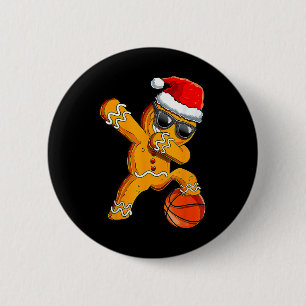 Cute Dabbing Christmas Gingerbread Cool Bysketbyll 2 Inch Round Button