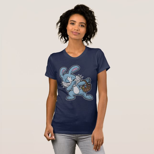 Cute Dabbing Easter Bunny Dab T-Shirt (Front Full)