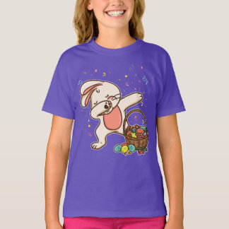 Cute Dabbing Easter Bunny Egg Hunt Basket Stuffer T-Shirt