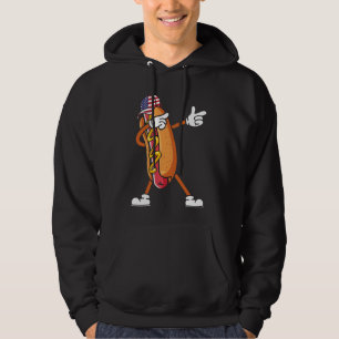 Cute Dabbing Hot Dog Design For Kids Men Women Dan Hoodie