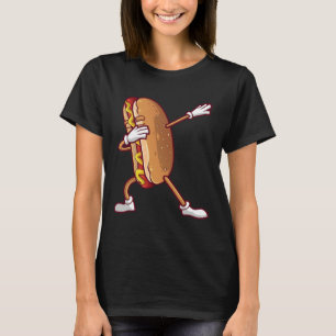 Cute Dabbing Hot Dog Design For Kids Men Women Dan T-Shirt