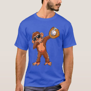 Cute Dabbing Monkey Lovers Dab Baseball Girls Boys T-Shirt