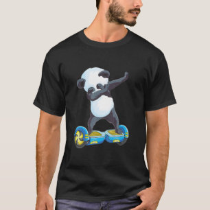Cute Dabbing Panda Skater Electric Self Balancing T-Shirt