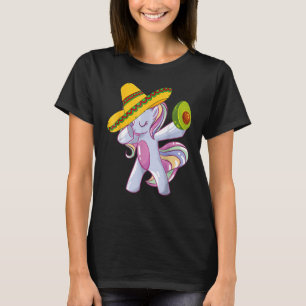 Cute Dabbing Unicorn 5 Cinco De Mayo 2022 Mexican  T-Shirt
