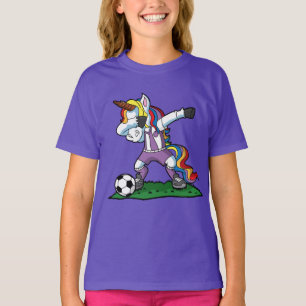 Cute Dabbing Unicorn Soccer T-Shirt