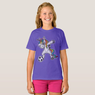Cute Dabbing Unicorn Soccer T-Shirt