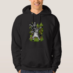 Cute Dabbing Zebra Funny Zebra Dance Animal Hoodie