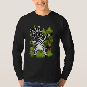 Cute Dabbing Zebra Funny Zebra Dance Animal  T-Shirt