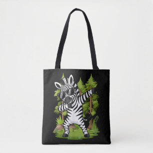 Cute Dabbing Zebra Funny Zebra Dance Animal Tote Bag