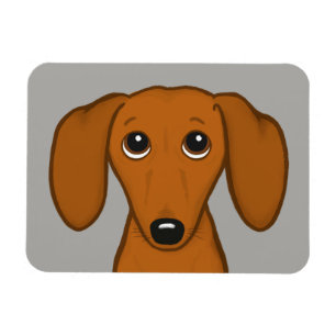 Cute Dachshund Cartoon Wiener Dog Magnet