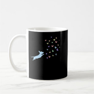 Cute Dachshund Chasing Butterflies Premium T-Shirt Coffee Mug