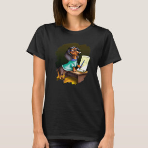 Cute Dachshund Chiweenie Teacher Professor School T-Shirt