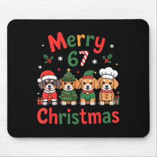 Cute Dachshund Christmas Design Funny Holiday Dog Mouse Pad