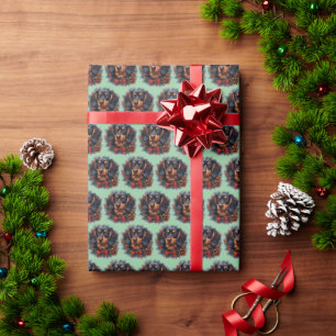 Cute Dachshund Chrsitmas Gift Wrapping Paper