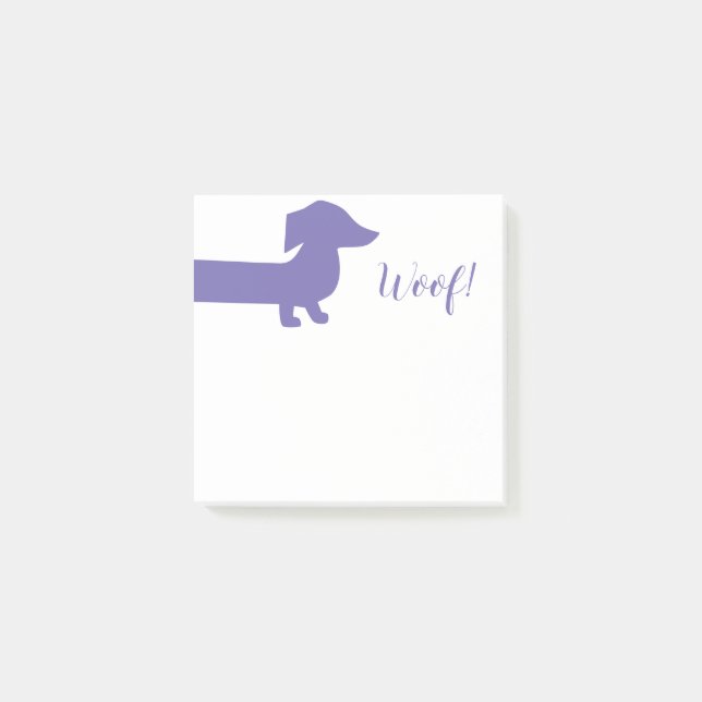 Cute Dachshund Custom Template Post-it Notes (Front)