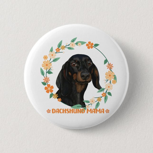 Cute Dachshund - Dachshund Mama 2 Inch Round Button (Front)