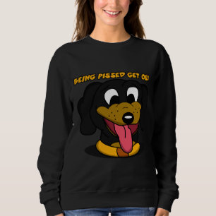 Cute Dachshund Does Not Want To Grow Old Funny Id Sweatshirt